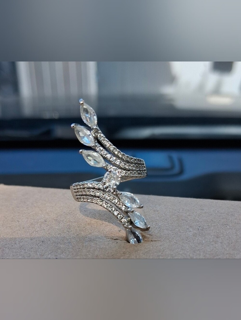 $8 Each Or Bundle 5/$20 Elegant Silver Marquise Crystal Ring
